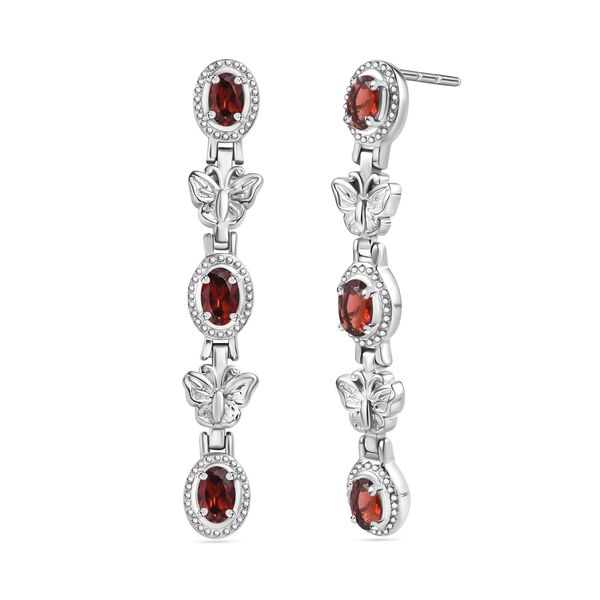 Rote Granat Ohrringe - 3,34 ct. image number 0
