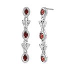 Roter Granat Ohrringe Edelstahl ca. 3.34 ct