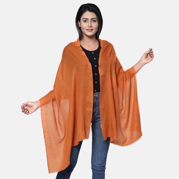 LA MAREY: Superweicher Schal aus 100% Kaschmirwolle, Terracotta image number 2