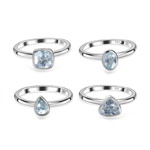 Himmelblauer Topas Ringset, ca. 2.79 ct image number 4