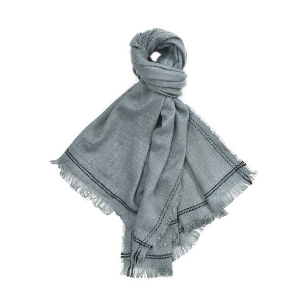 Gewebter Schal mit Fransen, Blau image number 0