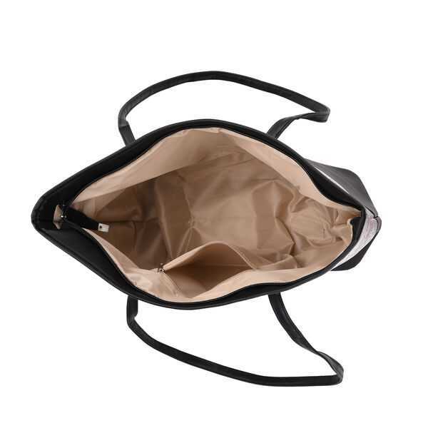 Maxikleid mit gesmokter Taille und Volant&auml;rmeln und Tragetasche mit Blumenmuster image number 10