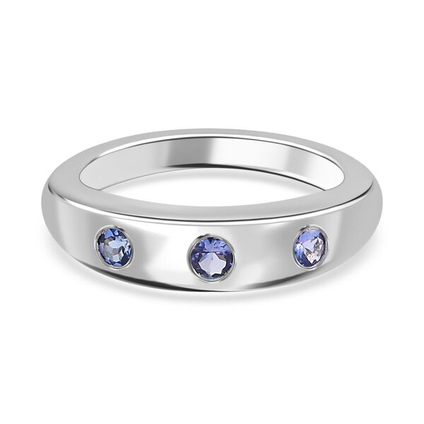 AA Tansanit Ring 925 Silber platiniert  ca. 0,37 ct image number 0