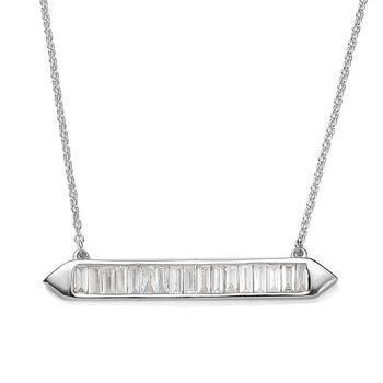 LUXURIANT DIAMOND - Lab Grown Diamant I1-GH Schmuckset ca. 45 cm+ 2.5 cm Extender, 925 Silber rhodiniert ca. 1.00 ct