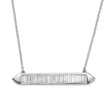 LUXURIANT DIAMOND - Lab Grown Diamant I1-GH Schmuckset ca. 45 cm+ 2.5 cm Extender, 925 Silber rhodiniert ca. 1.00 ct