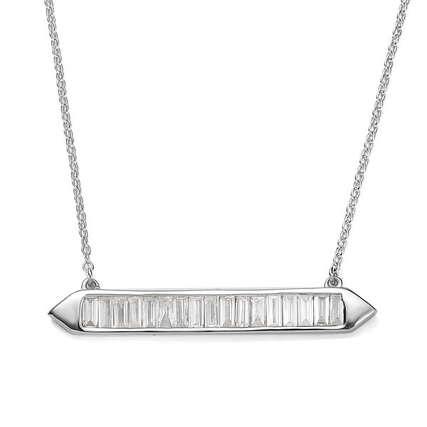 LUXURIANT DIAMOND - Lab Grown Diamant I1-GH Schmuckset ca. 45 cm+ 2.5 cm Extender, 925 Silber rhodiniert ca. 1.00 ct