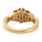 Grandidierit und Zirkon-Ring, 925 Silber vergoldet  ca. 1,09 ct image number 5