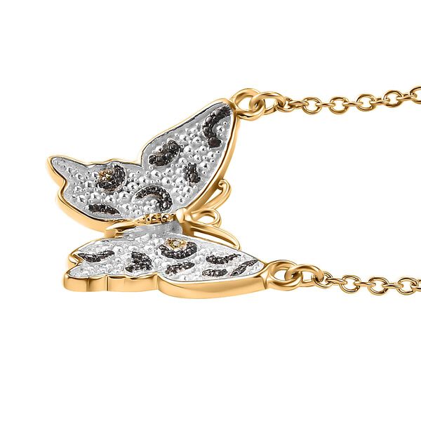 Schmetterling 45+5cm Halskette mit Diamantakzenten image number 3