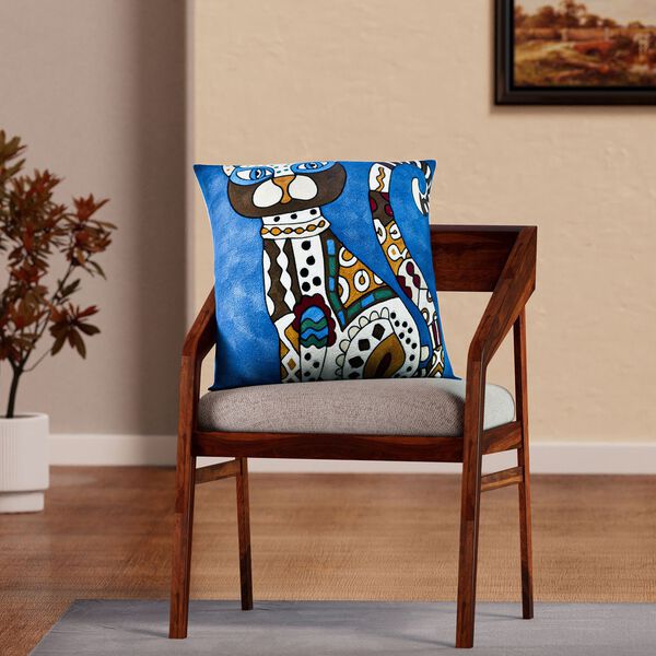 Kissenbezug, Einzelkatze in blau image number 8