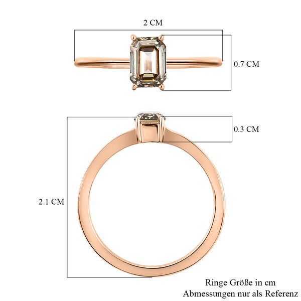 Natürlicher Champagner Diamant-Ring, I1 SGL zertifiziert, 585 Roségold  ca. 0,50 ct image number 7