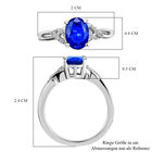 AA tansanischer, blauer Spinell und weißer Zirkon-Ring, 925 Silber platiniert  ca. 1,62 ct image number 6