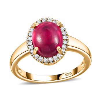 AA Afrikanischer Rubin und wei&szlig;er Diamant Ring, ca. 3,10 ct.