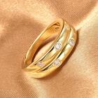Moissanit Ring 925 Silber Vermeil YG ca. 0,25 ct image number 1
