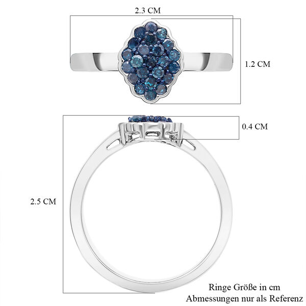 Blauer Diamant-Ring - 0,50 ct. image number 6