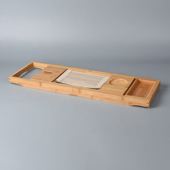 Badewanne Caddy Ablage aus Bambus, Braun