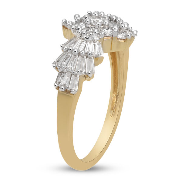 LUXORO SGL zertifizierter I1 G-H Diamant Ballerina-Ring in 585 Gold - 1 ct. image number 4