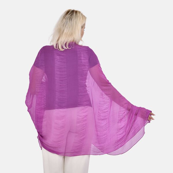 LA MAREY – 100% Maulbeer-Seidenschal Chiffon, 60x170cm, weinrot image number 6