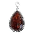 Natürlicher baltischer Bernstein Anhänger, 925 Silber