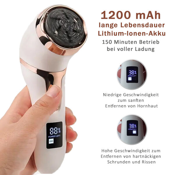 Wiederaufladbarer Hornhautentferner, drei Arten von Schleifköpfen image number 6