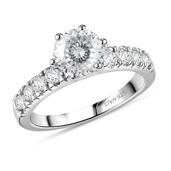 D'Joy Moissanit Ring, 925 Silber platiniert - 1,67 ct. image number 3