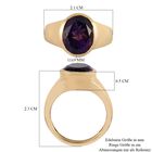 Lusaka Amethyst Solitär Ring 925 Silber 585 Vergoldet image number 6