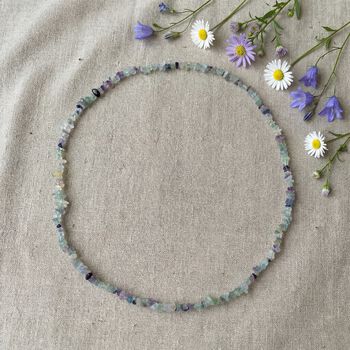 Mehrfarbige Fluorit Kette, 76 cm ca. 320.00 ct