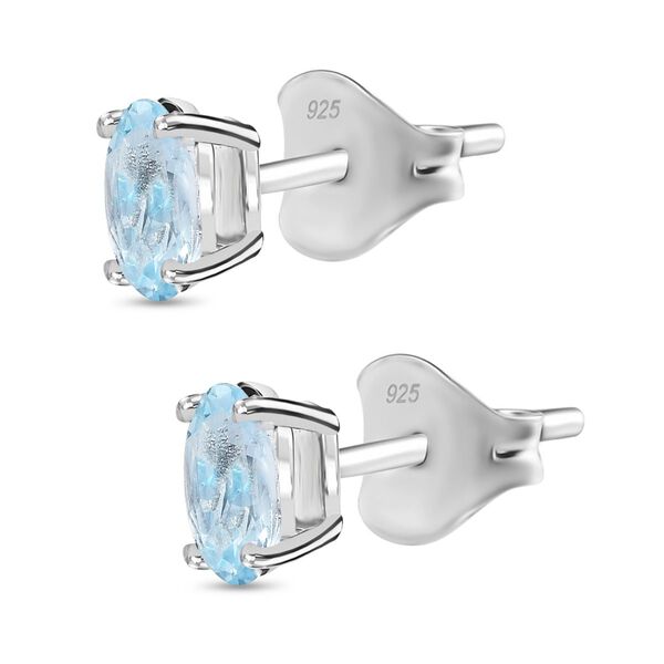 Himmelblaue Topas Ohrringe - 1,82 ct. image number 4