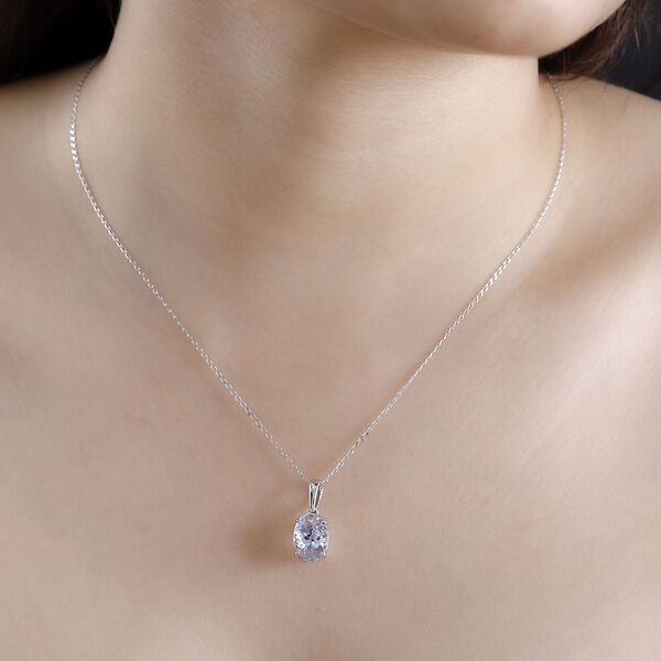 RHAPSODY 4 ct. AAAA nat&uuml;rlicher Malagasy Mondstein Anh&auml;nger mit 45cm Kette in 950 Platin image number 3