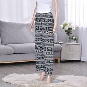 Gewebte Viskosehose, Länge 103/ Hüfte 66/ Taille 56cm, schwarz