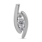 LUSTRO STELLA - Weißer Zirkonia Anhänger, 925 Silber rhodiniert