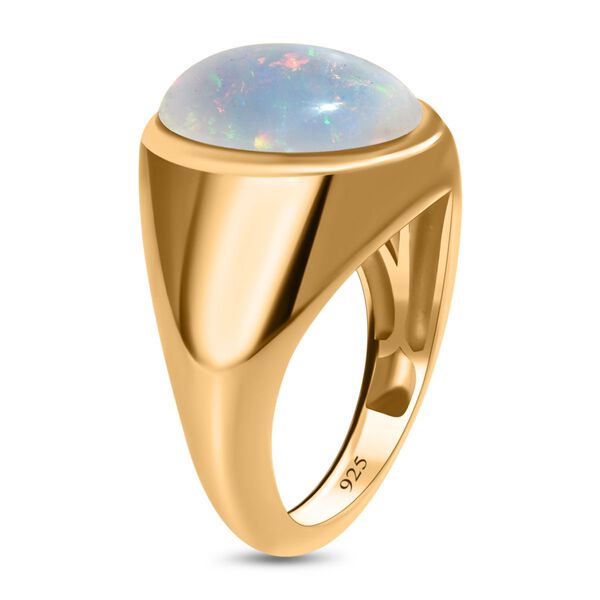 Nat&uuml;rlicher, &auml;thiopischer Welo Opal Ring, 925 Silber Gelbgold Vermeil (Gr&ouml;&szlig;e 19.00) ca. 2.77 ct image number 5