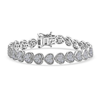 LUXURIANT DIAMOND - Lab Grown Diamant SI-GH Armband ca. 19 cm 925 Silber rhodiniert ca. 4.00 ct