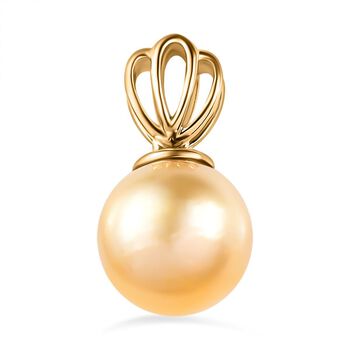 Iliana- AAA Goldene S&uuml;dsee Perle Anh&auml;nger, (10-11mm), 750 Gold