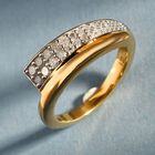 Diamant-Ring, 925 Silber Gelbgold Vermeil  ca. 0,33 ct image number 1