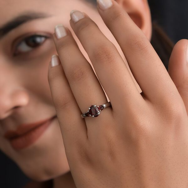 Afrikanischer Amethyst Ring, Edelstahl (Gr&ouml;&szlig;e 16.00) ca. 1,05 ct image number 3