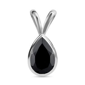 Thai Schwarzer Spinell Anhänger, 925 Silber ca. 1.73 ct