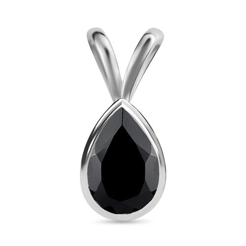 Thai Schwarzer Spinell Anhänger, 925 Silber ca. 1.73 ct image number 0
