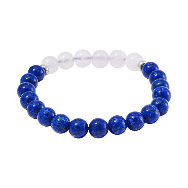 3er-Set- Lapislazuli und weiße Kristall Quarz-Armbänder - 231 ct. image number 8
