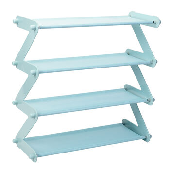 Schuhregal aus Edelstahl und Kunststoff