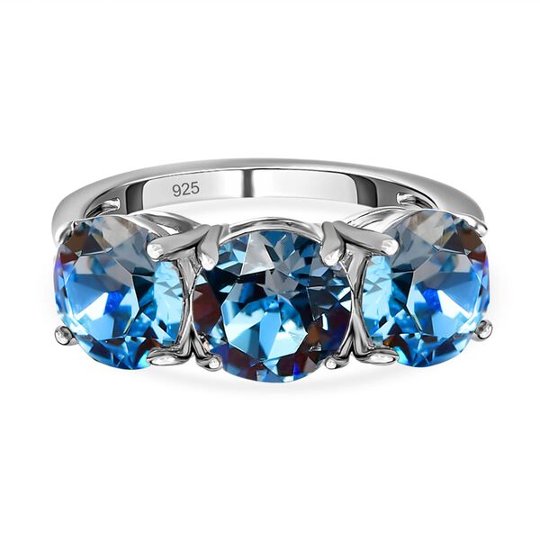 Aquamarin-Kristall Ring, 925 Silber (Größe 20.00) image number 0