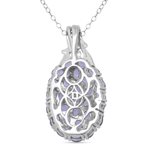 D'Joy Tansanit und Zirkon Anh&auml;nger mit 50cm Kette - 4,70 ct. image number 4
