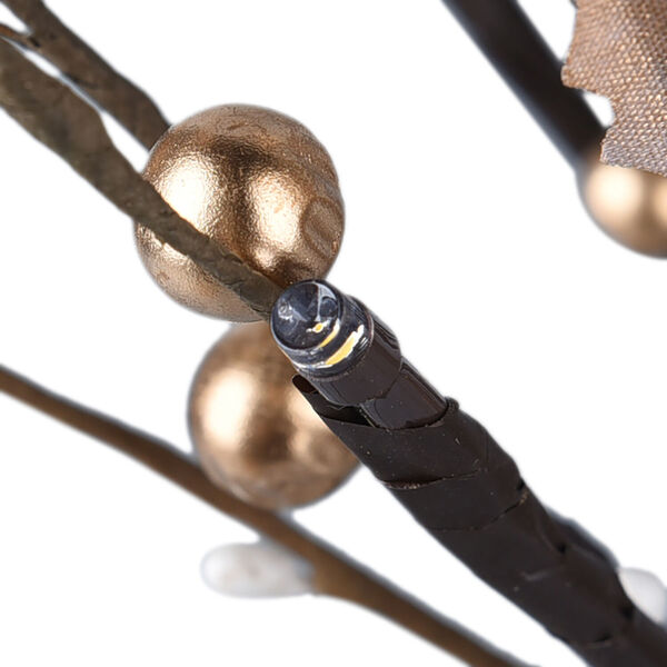 Warmweiße LED-Baumlampe, Gold und Braun image number 4