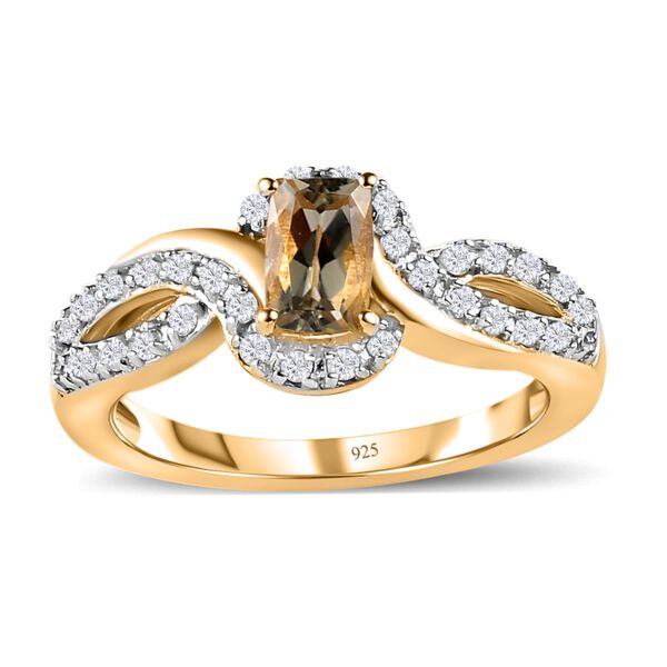 AAA Turkizit und Zirkon Ring - 1,11 ct. image number 4