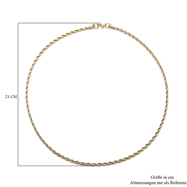 Kordelkette, ca. 60 cm, Edelstahl vergoldet image number 5