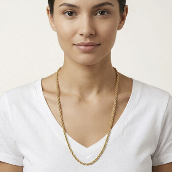 Kordel Halskette in Goldton, 59,5cm