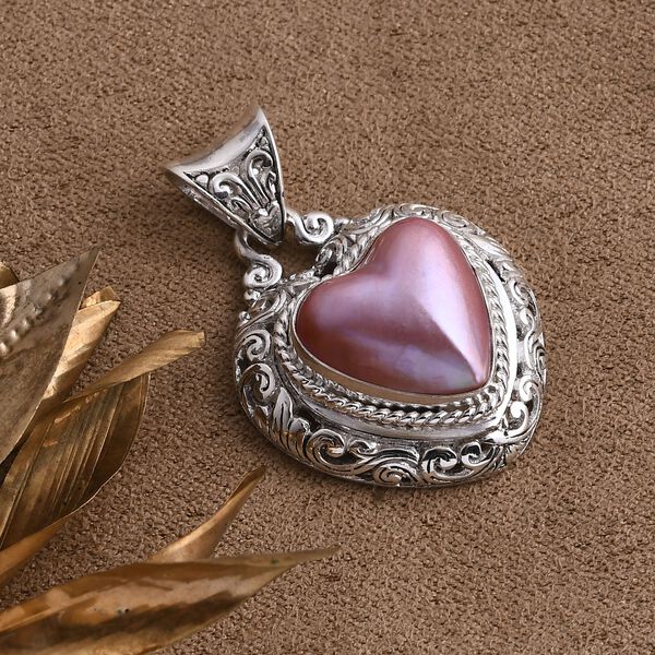 Royal Bali - Rosa Mabe Perle Anhänger 925 Silber image number 1