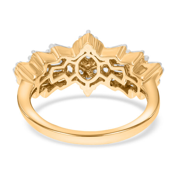 LUXORO SGL zertifizierter I1 G-H Diamant Ballerina-Ring in 585 Gold - 1 ct. image number 5
