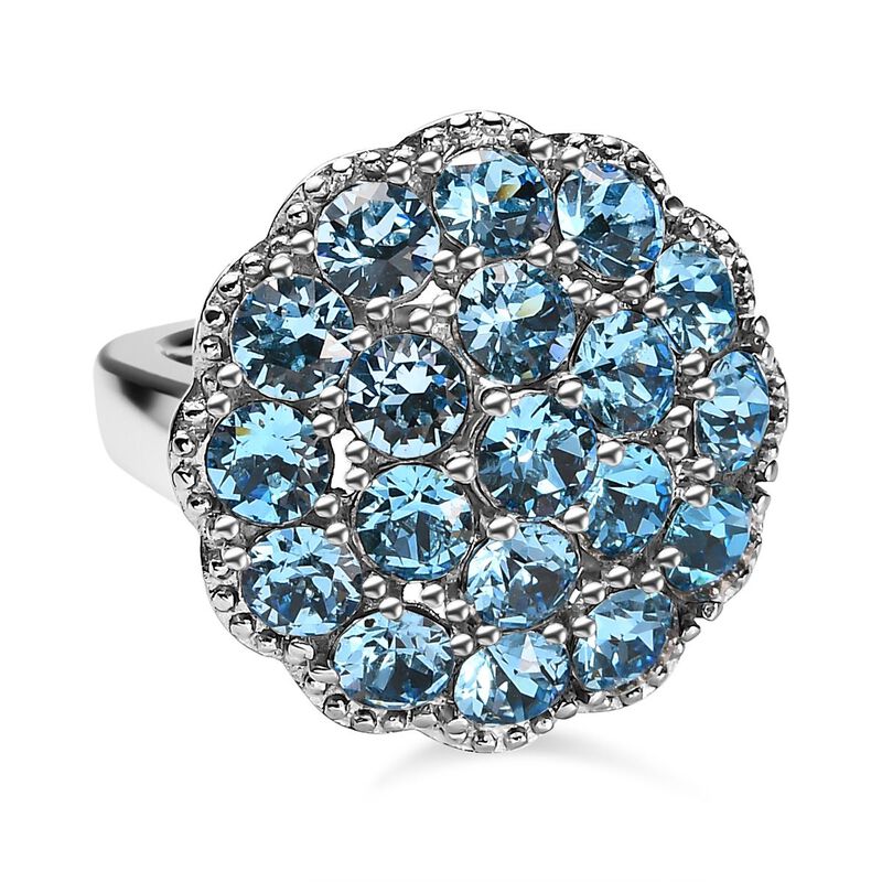 Aquamarin Kristall Ring, Edelstahl , ca. 3,53 ct. image number 0