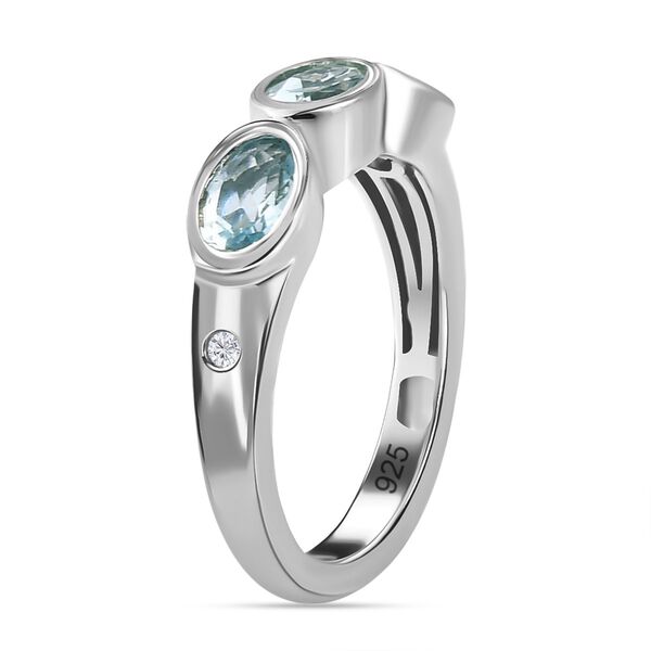 Espirito Santo Aquamarin Ring, 925 Silber platiniert, ca. 1.22 ct image number 4