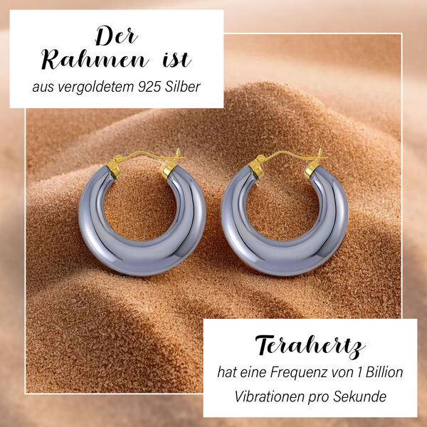 Terahertz Ohrringe, 925 Silber vergoldet - 63,7 ct. image number 3